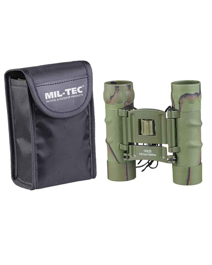Mil-Tec Foldable Binoculars Gen II 10x25 Camo – Compact Tactical Optics