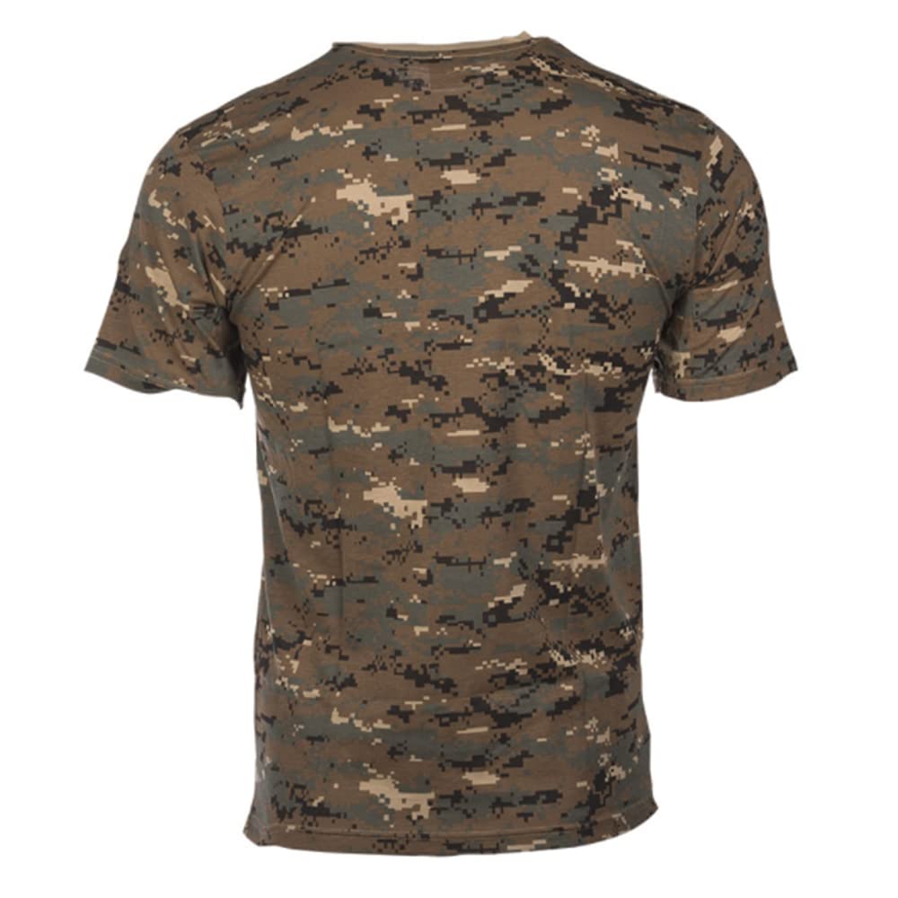 Mil-Tec T-Shirt Digital Woodland Camo Cotton Crew Neck Military 2XL