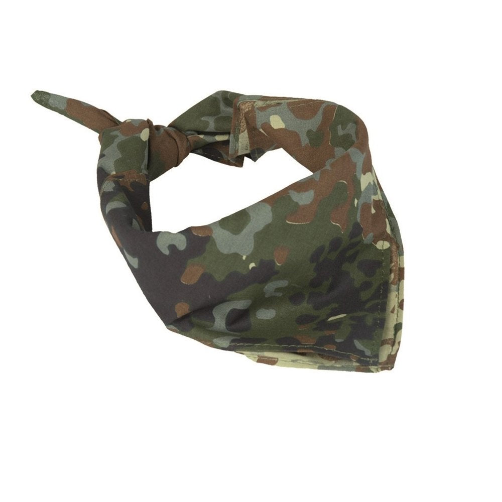 MIL-TEC Bandana - Unisex, 100% Cotton, Flecktarn Camo, OSFM, 12605021
