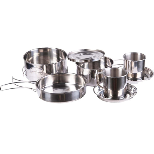 Stainless Steel 8-Piece Cooking Set – Outdoor Camping Cookware Kit
