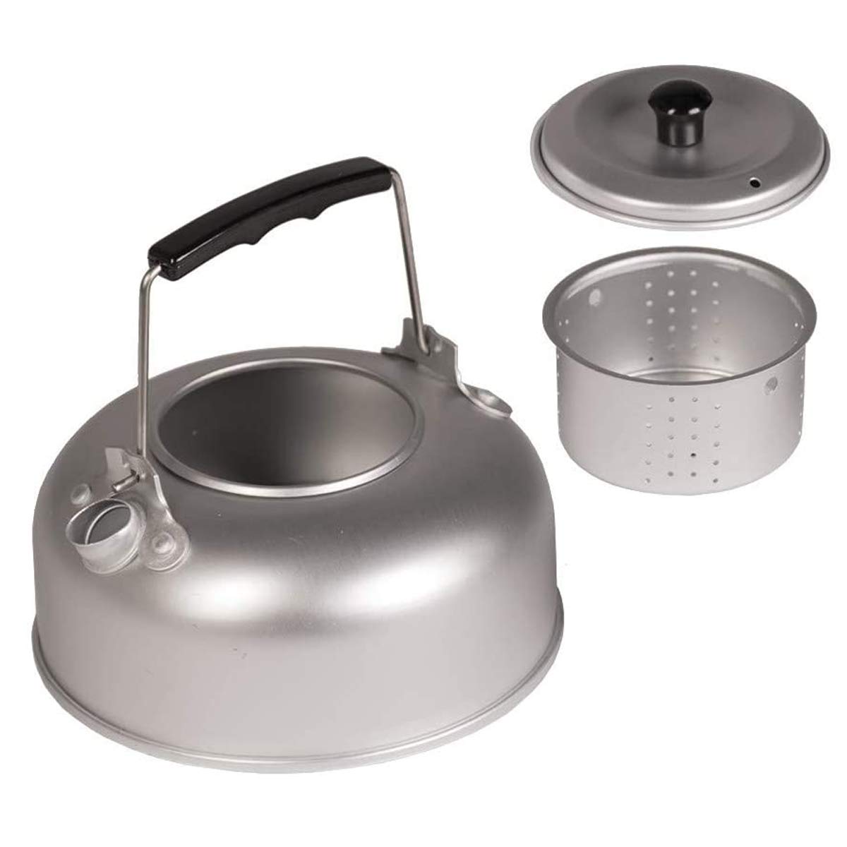 Mil-Tec Teapot 14695000 Tea Kettle, Aluminium, Silver