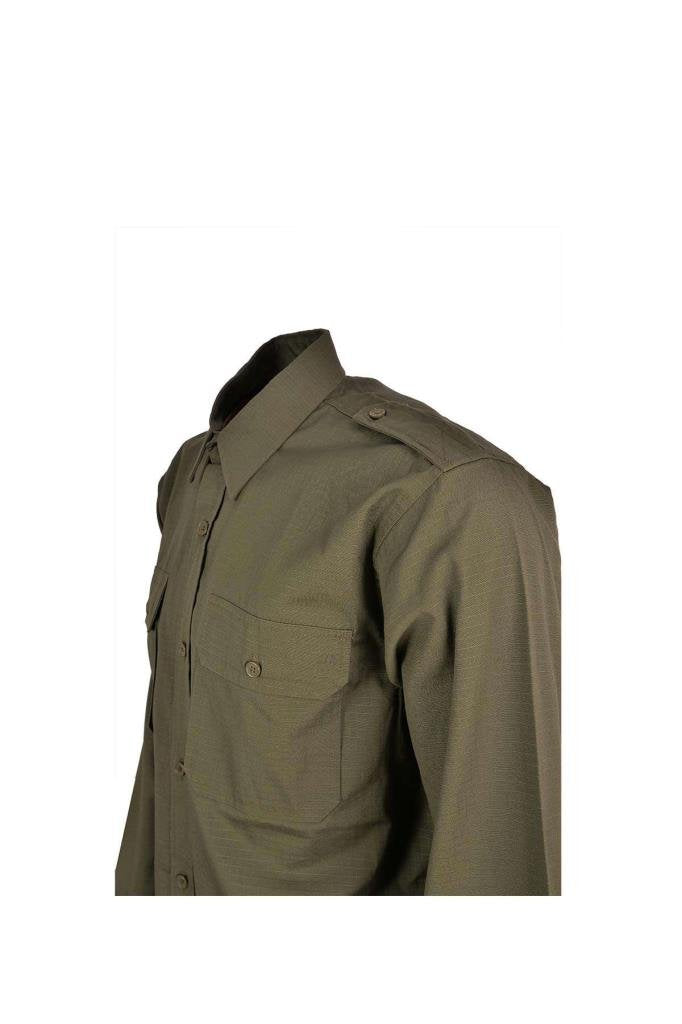 Mil-Tec RipStop Shirt Long Sleeve Olive