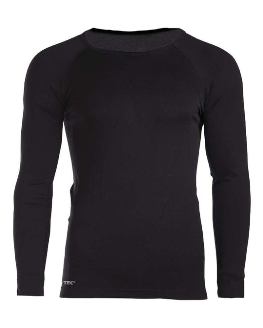 Mil-Tec Long-Sleeve Sports T-Shirt Black XXL–3XL Quick-Dry Training Top
