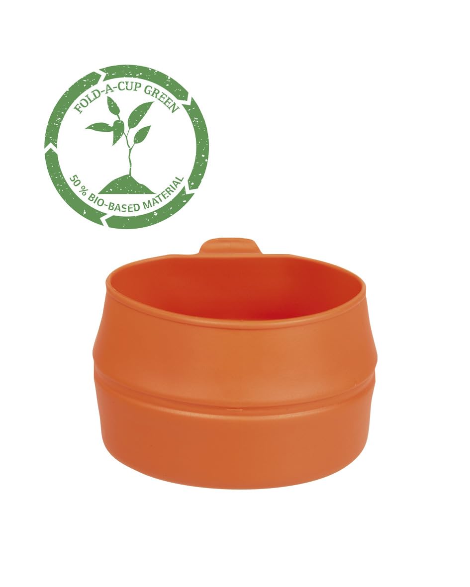 Wildo Fold-A-Cup Large size – Orange Foldable, BPA-Free TPR Camping Cup,Super Lightweight, Made in Sweden – Original & Compact Portable Drinkware