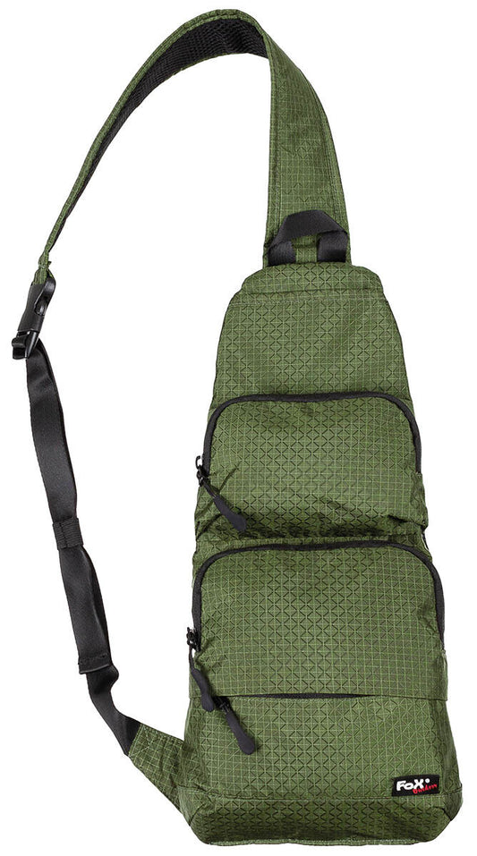 Shoulder Bag Military Army Combat Style Deluxe Adjust OD Green, Rip-Stop Nylon