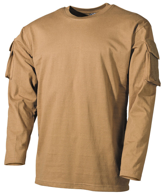 US Mens Tactical Combat Long Sleeves Coyot Military Training Army Sleeve Pockets