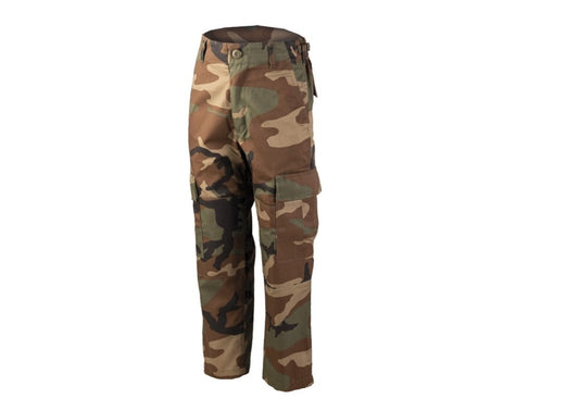 US Army BDU Style Outdoor Camping Trekking Kids Size Pants Trousers Woodland
