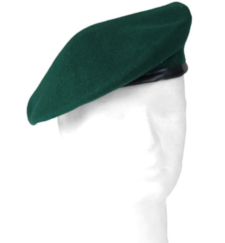 Army Cap Military Hat FIeld Beret 100% Wool Green