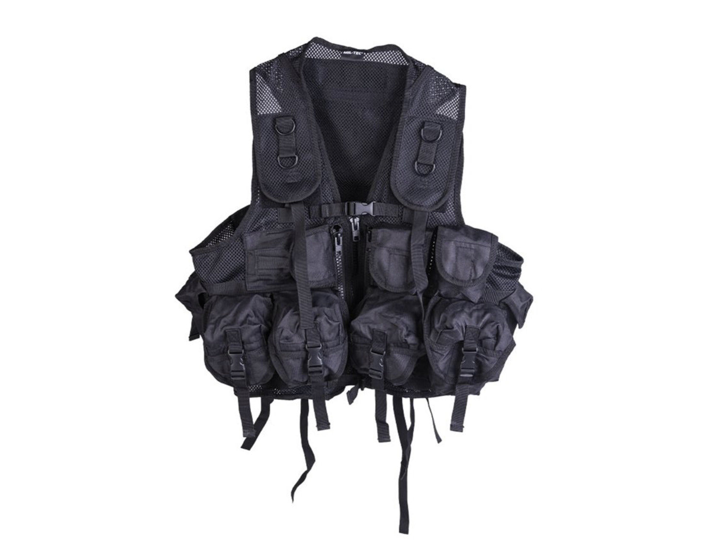 Military Army Combat Tactical Vest Modular System 9 Pockets Black
