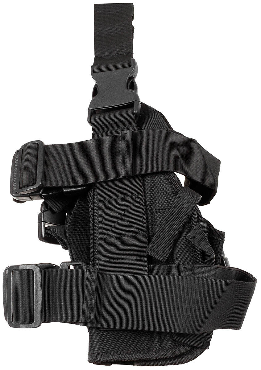 Black Right Leg Holster Adjustable Straps Detachable Belt Strap Magazine Pouches
