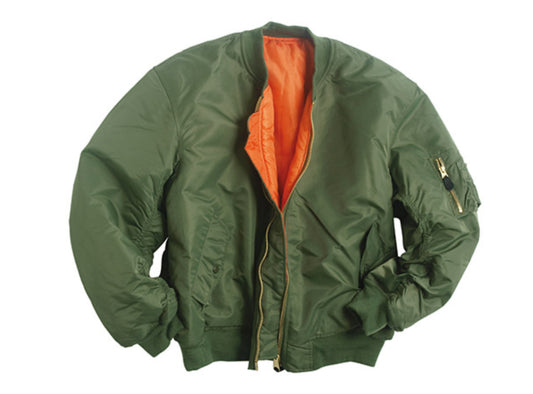 US Military Bomber Style Jacket Basic MA1 Flight Pilot OD Green