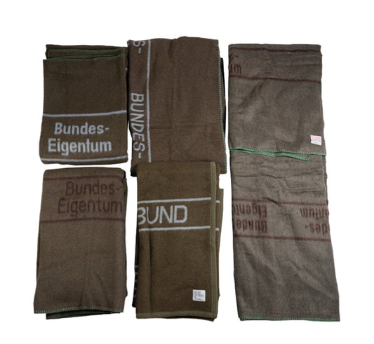 German Army Wool Blanket 210x200cm Vintage Military Surplus Warm Used