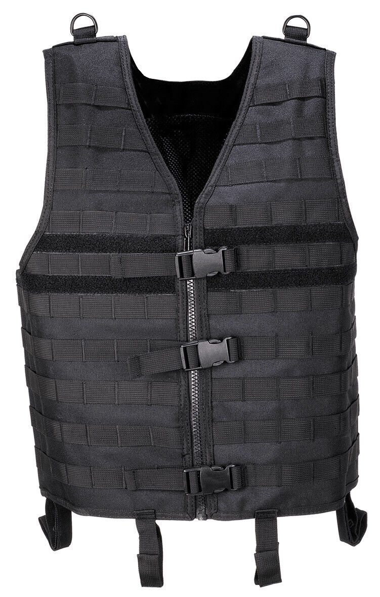 Tactical Air soft Paintball Military Molle Carrier Vest Modular System Black