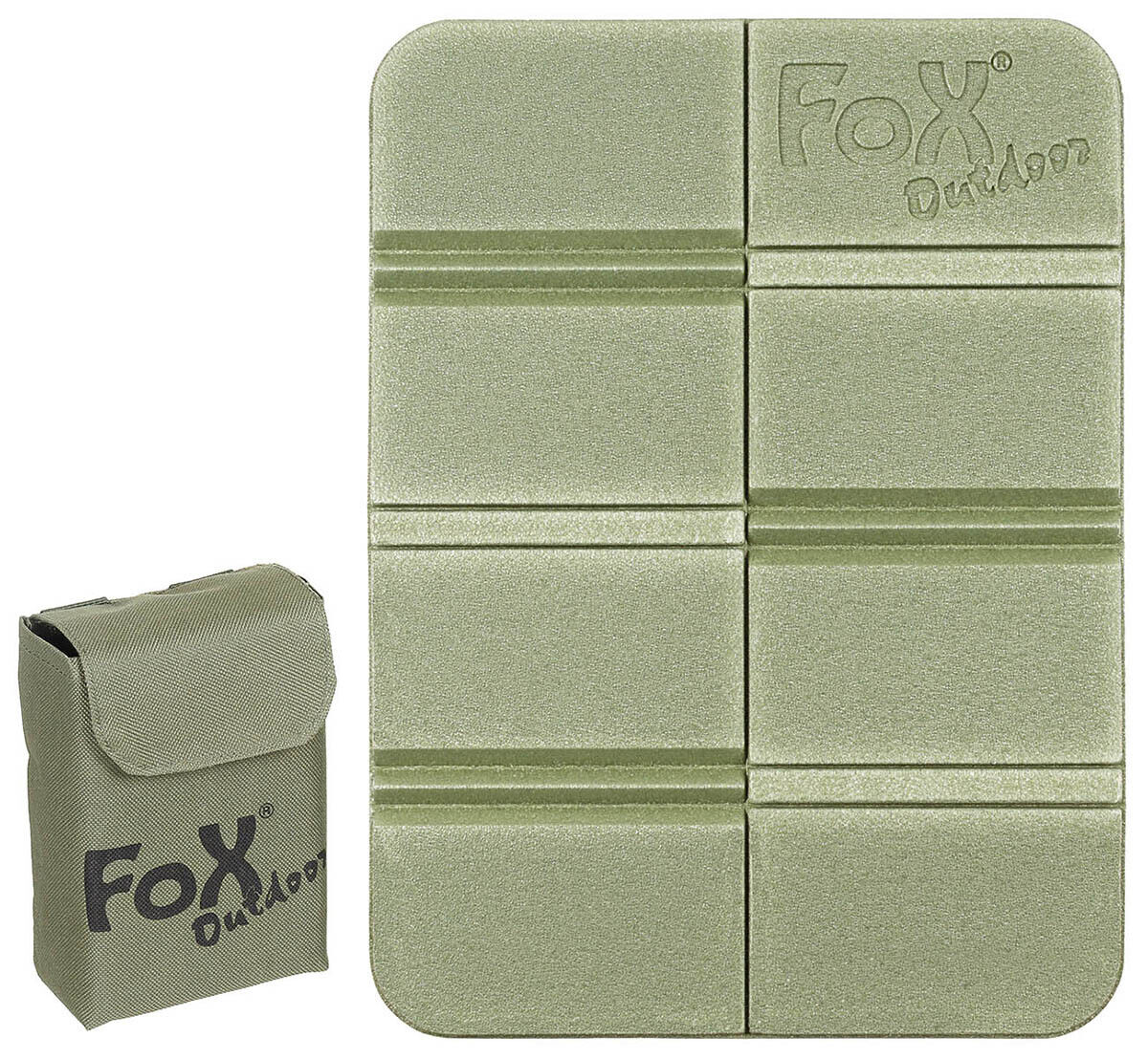 Thermal Seat Outdoor Camping Pad Foldable With Molle Pouch OD Green 38x28x0.6cm