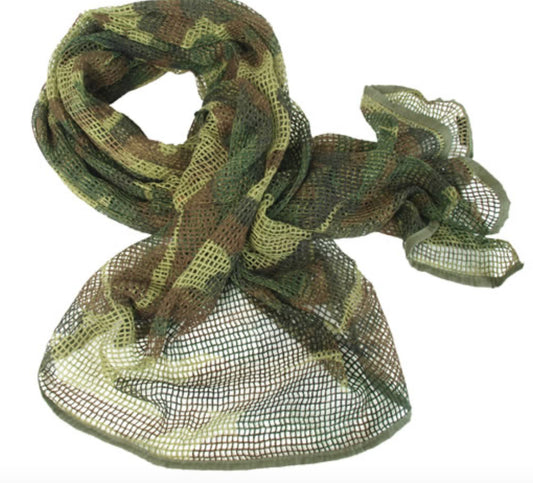 Military Army Style Net Scarf Universal Camouflage 100% Polyester Camo