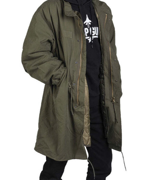 MIL-TEC US Military Style Long Jacket OD Green M65 Shell Parka With Liner New