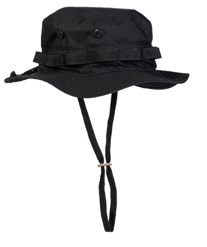 US Army Style Hat Outdoor Hunting Fishing Boonie Summer Cap One Size Black