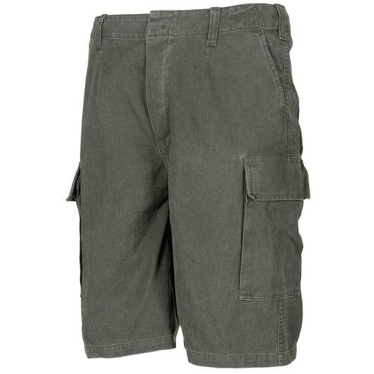 Bundeswehr German Army Moleskin Bermudas OD Green Stonewashed Military Surplus