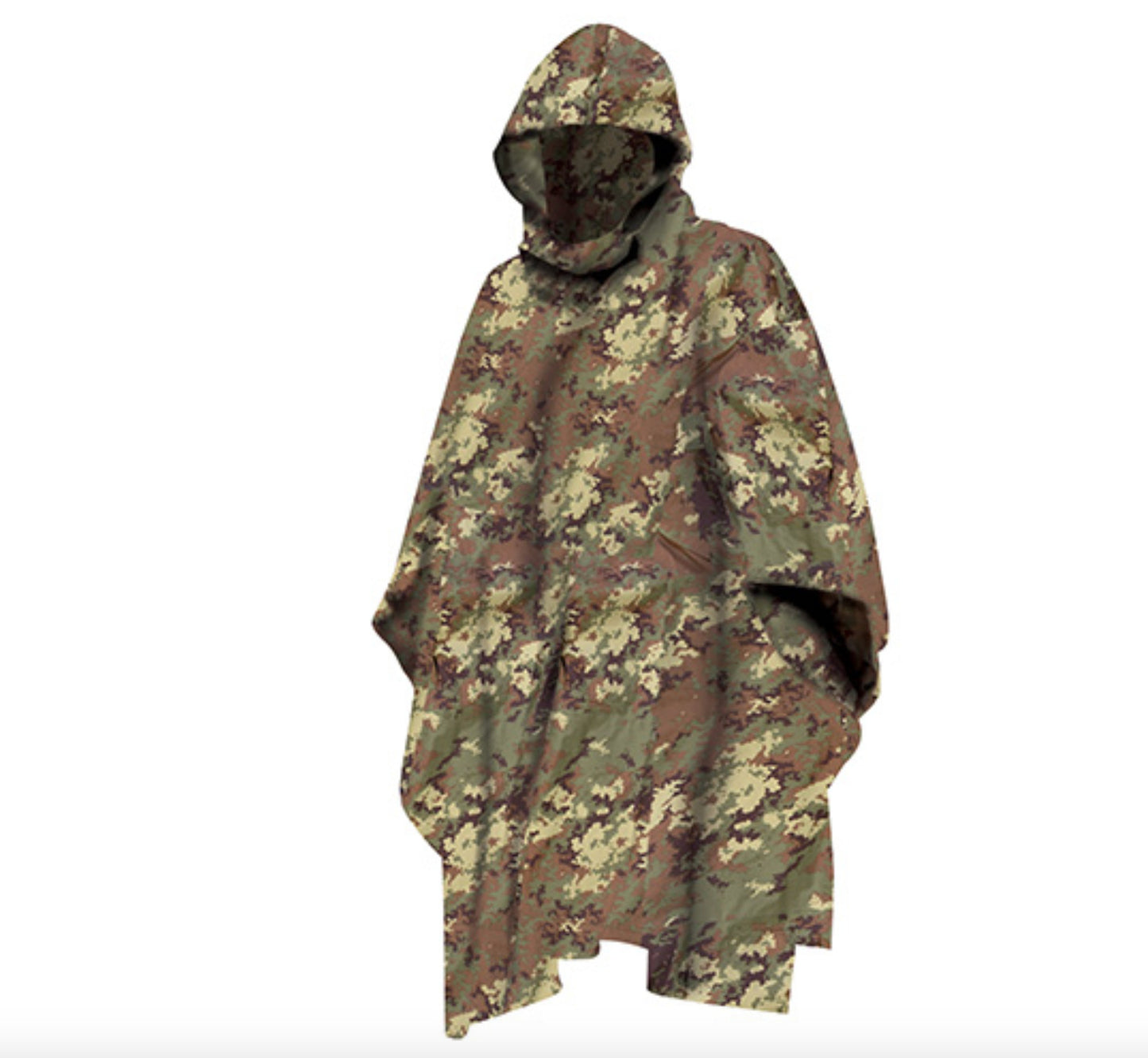 MIL-TEC Weatherproof Rain Coat Hunting Wet Weather Poncho Ripstop Vegetato
