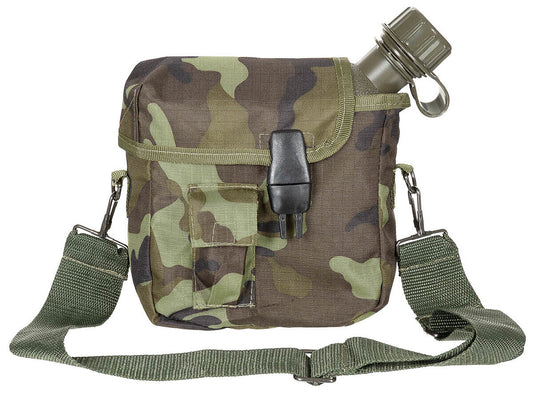 US Army Military Canteen Angular With Cover M 95 CZ Camo