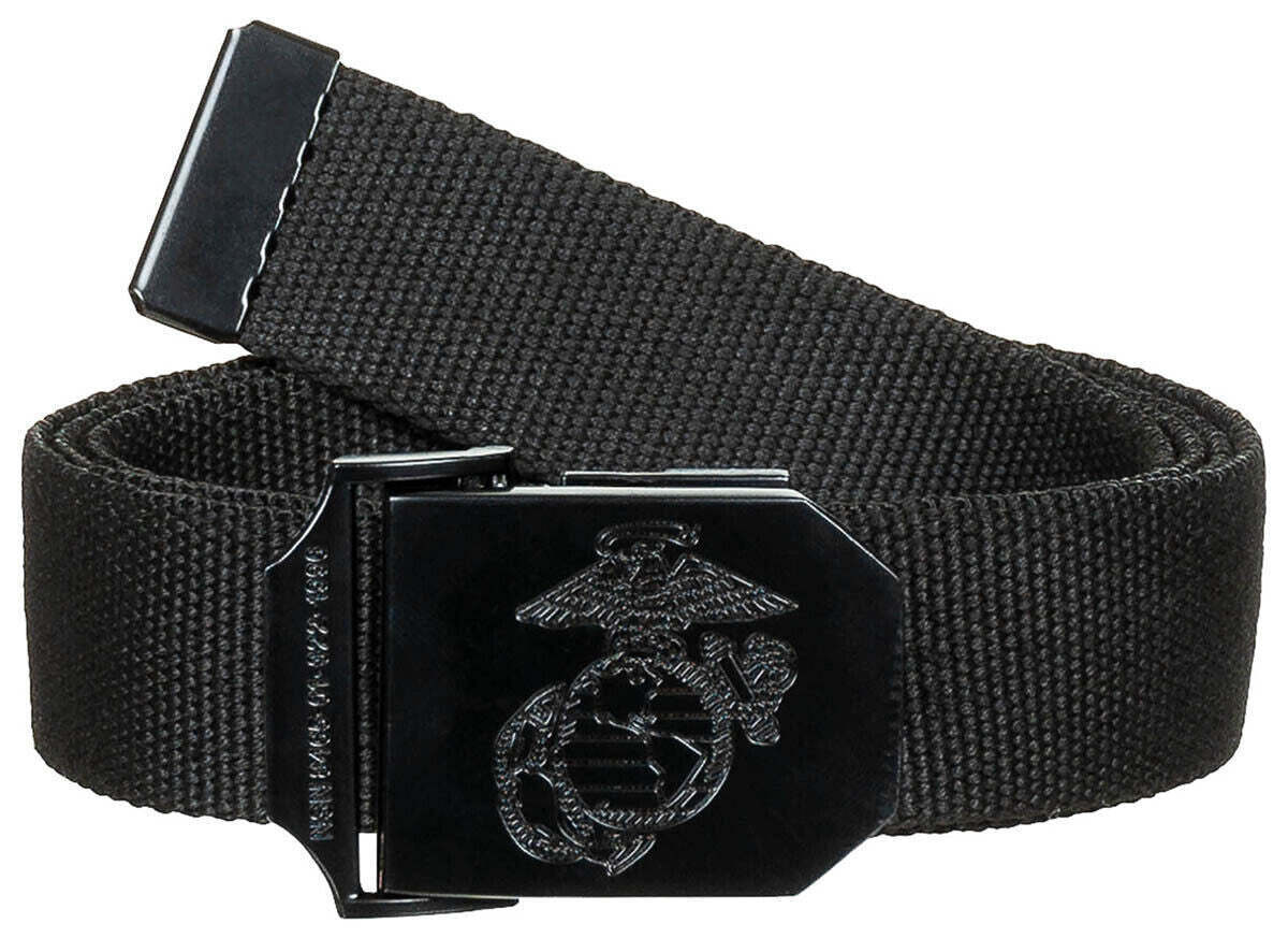 US Marines Corps Web Belt Up To 130cm Black