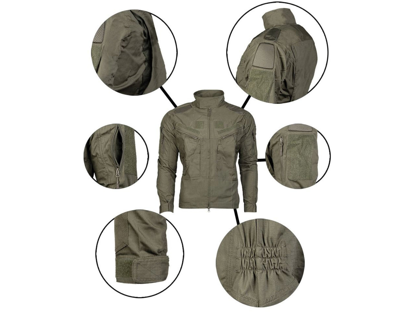 MIL-TEC  Chimera Light Jacket Military Army Combat Style OD Green