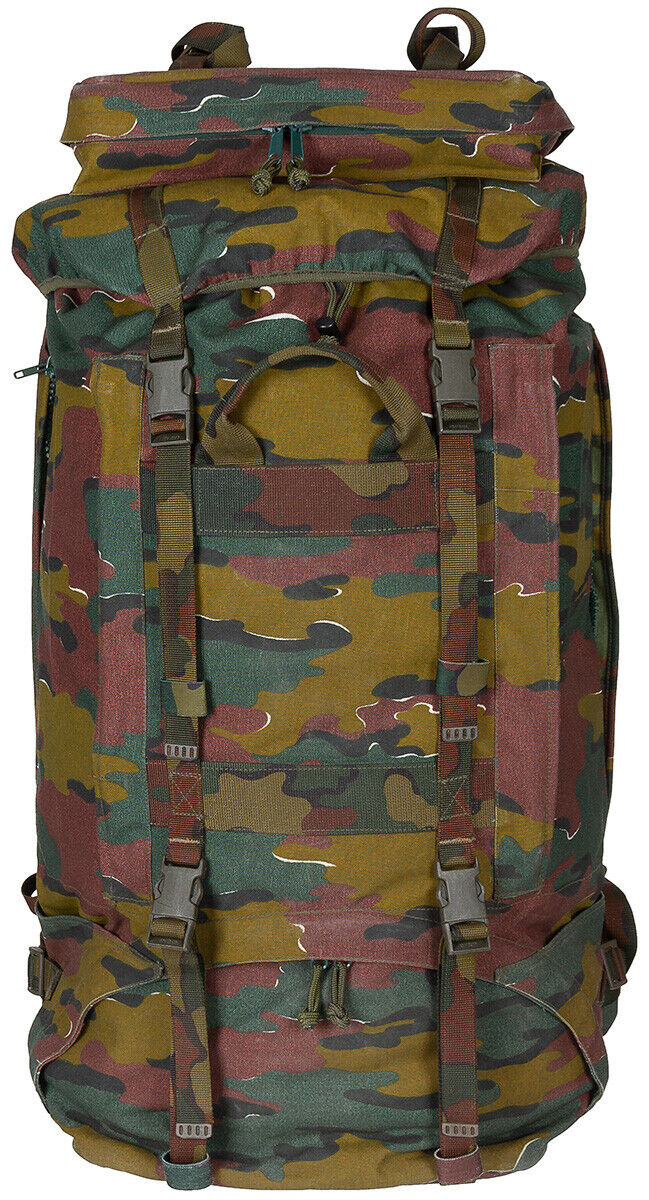 Original Belgian Military Backpack Camo Without Side Pouches Used Surplus