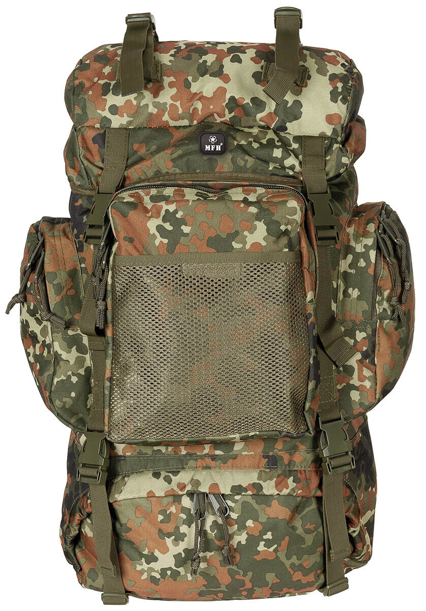 German Army Tactical Backpack 55 L Flecktarn Bundeswehr MFH New Military Camo
