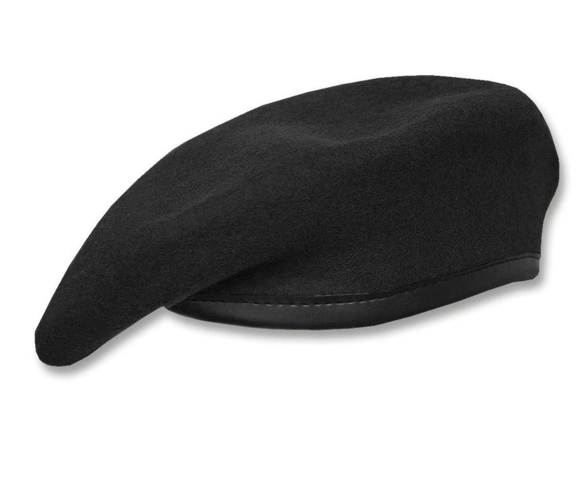 German Army Bundeswehr Military  Plein Ciel Commando Beret 100% Wool Black