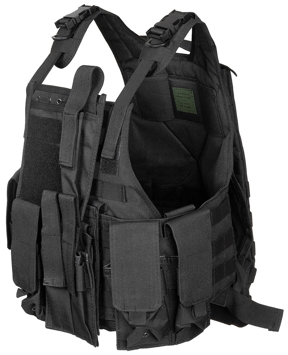 US Army Military Combat Vest Ranger With Belt Black Molle Adjustable One Size