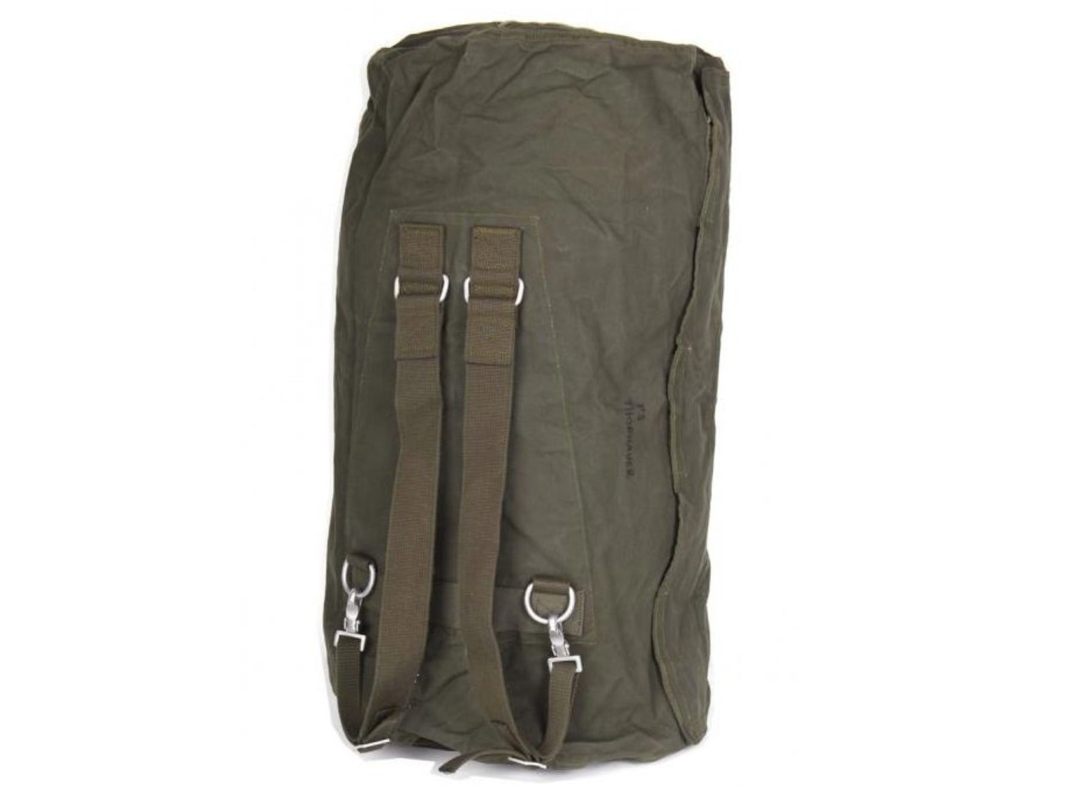 German Army Duffle Bag with Straps - Vintage Military Surplus Spacious Used