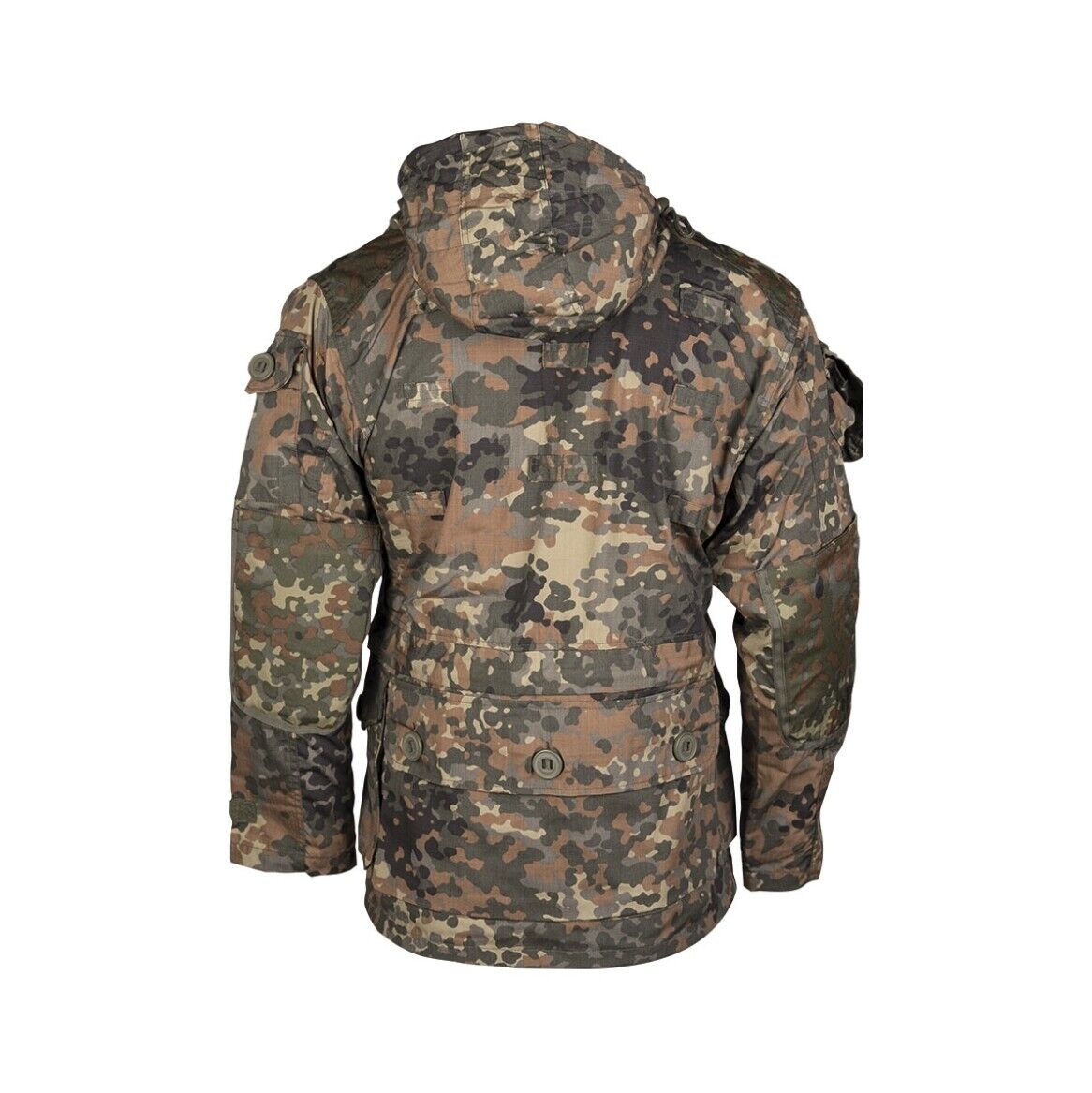 Mil-Tec Brand German Army Jacket RipStop Smock Flecktarn Camo Parka Bundeswehr