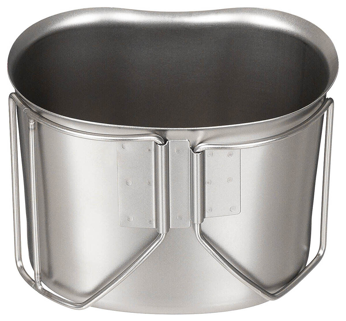 US Army Military Outdoor Camping Canteen Cup  Stainless Steel Foldable Handles