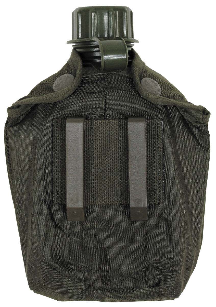 Plastic Canteen Military Army Style OD Green New 1L With AT Cover