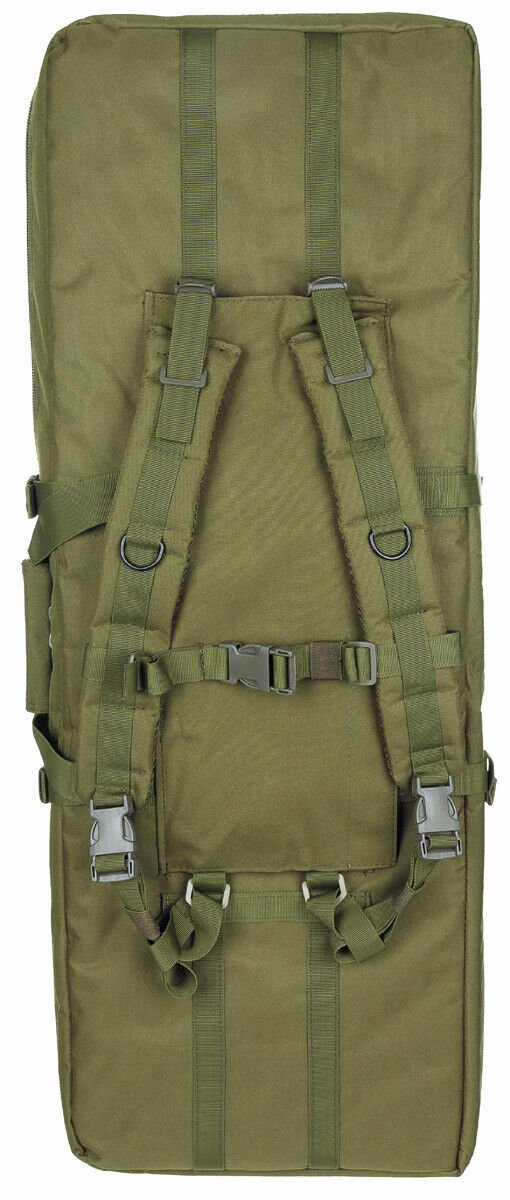 OD Green Rifle Bag for 2 Rifles Padded Backpack Convertible Detachable Straps