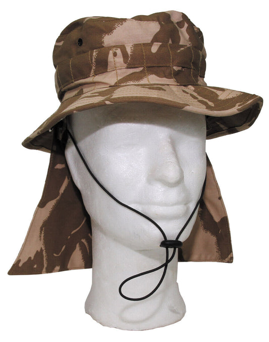 Original British Arm Military Jungle Hat Neck Guard DPM Desert Camo New