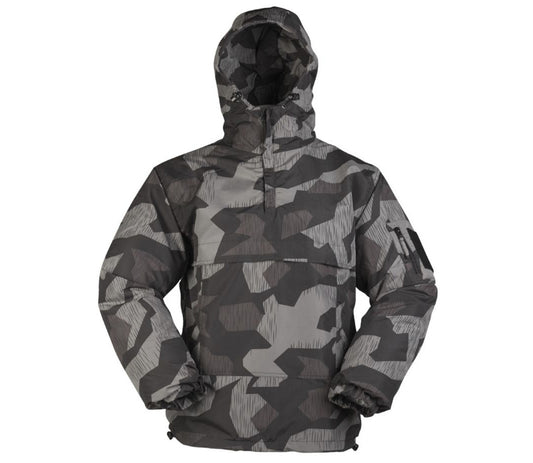 MIL-TEC Anorak Combat Jacket Winter Camouflage Windproof Hooded Lined Splinter