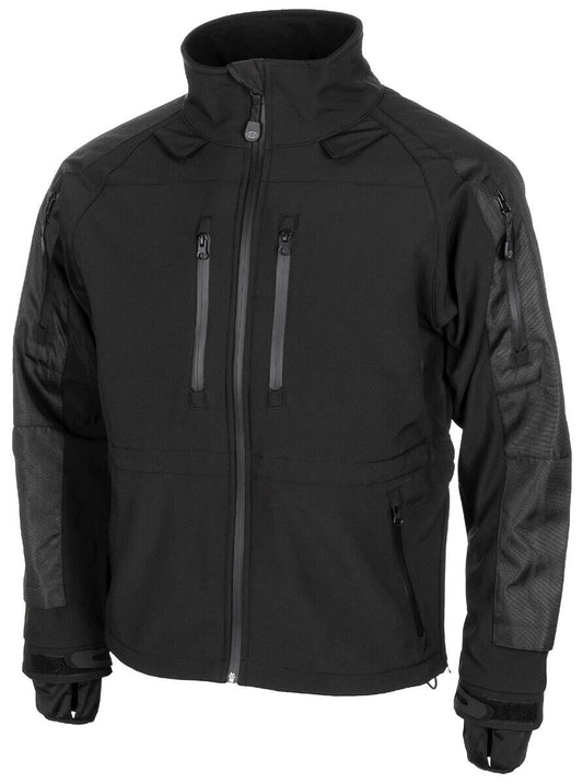 Protect Windproof Waterproof Soft Shell Jacket Men's Army Military Combat Black