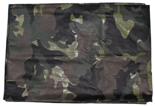 Tarpaulin Waterproof Military Army Outdoor Cover  PE Woodland ca. 200x300cm