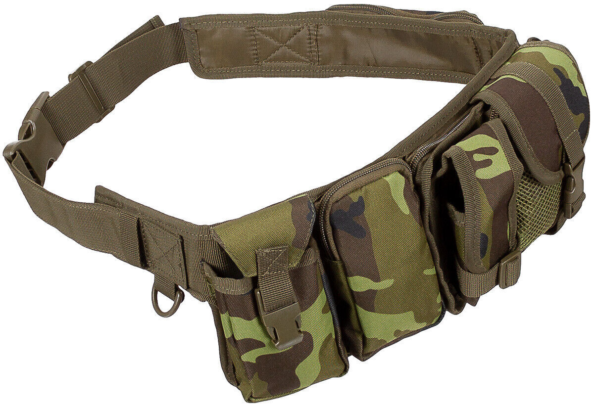 Military Army Combat Waist Belt 6 Pockets M 95 CZ camo