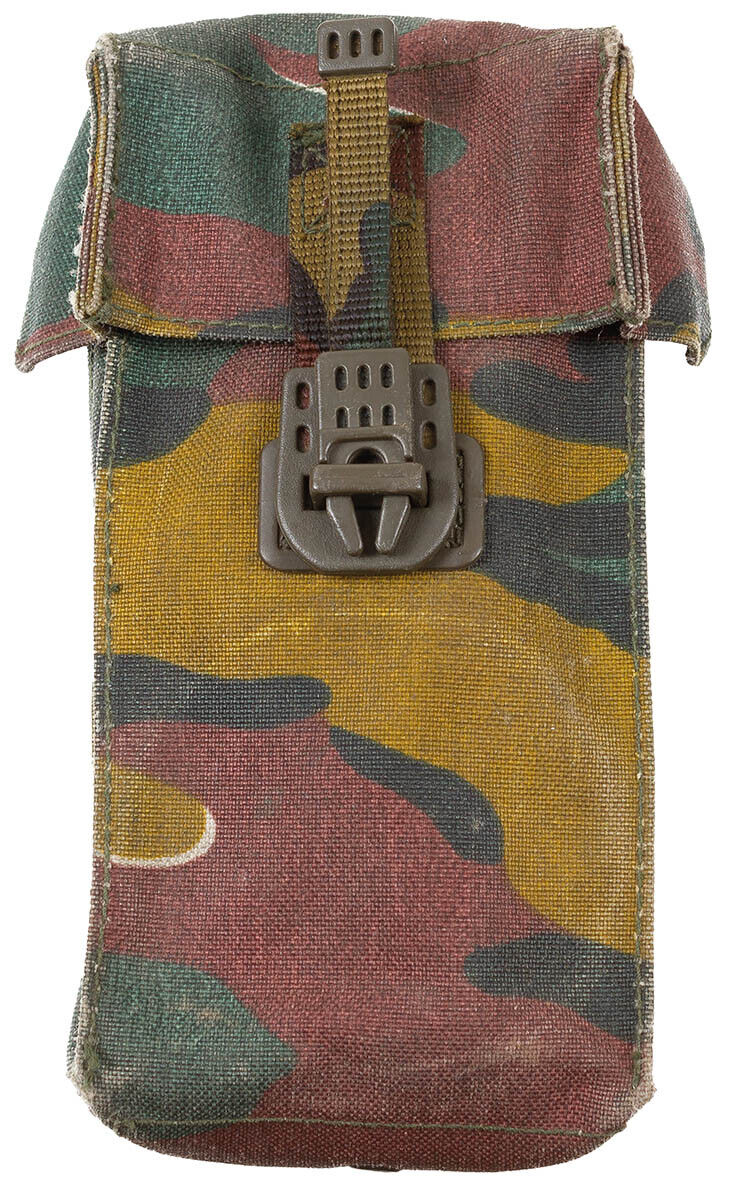 Original Belgian Army Military Ammo Pouch Double Camo Used