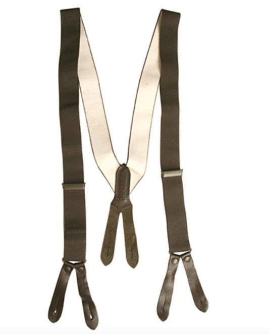 Authentic Vintage German Army Military Suspenders - Durable and Functional Used