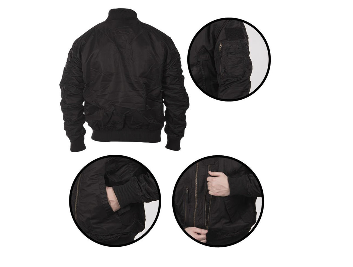 Mil-Tec US Tactical Flight Jacket Black