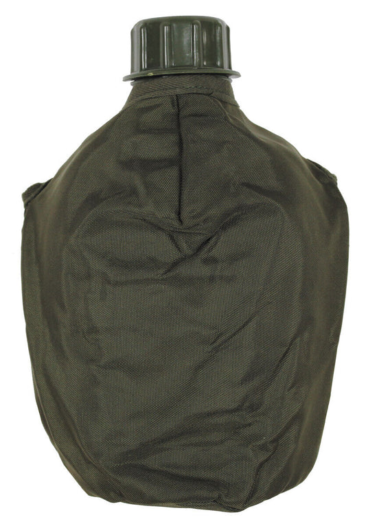Plastic Canteen Military Army Style OD Green New 1L With AT Cover