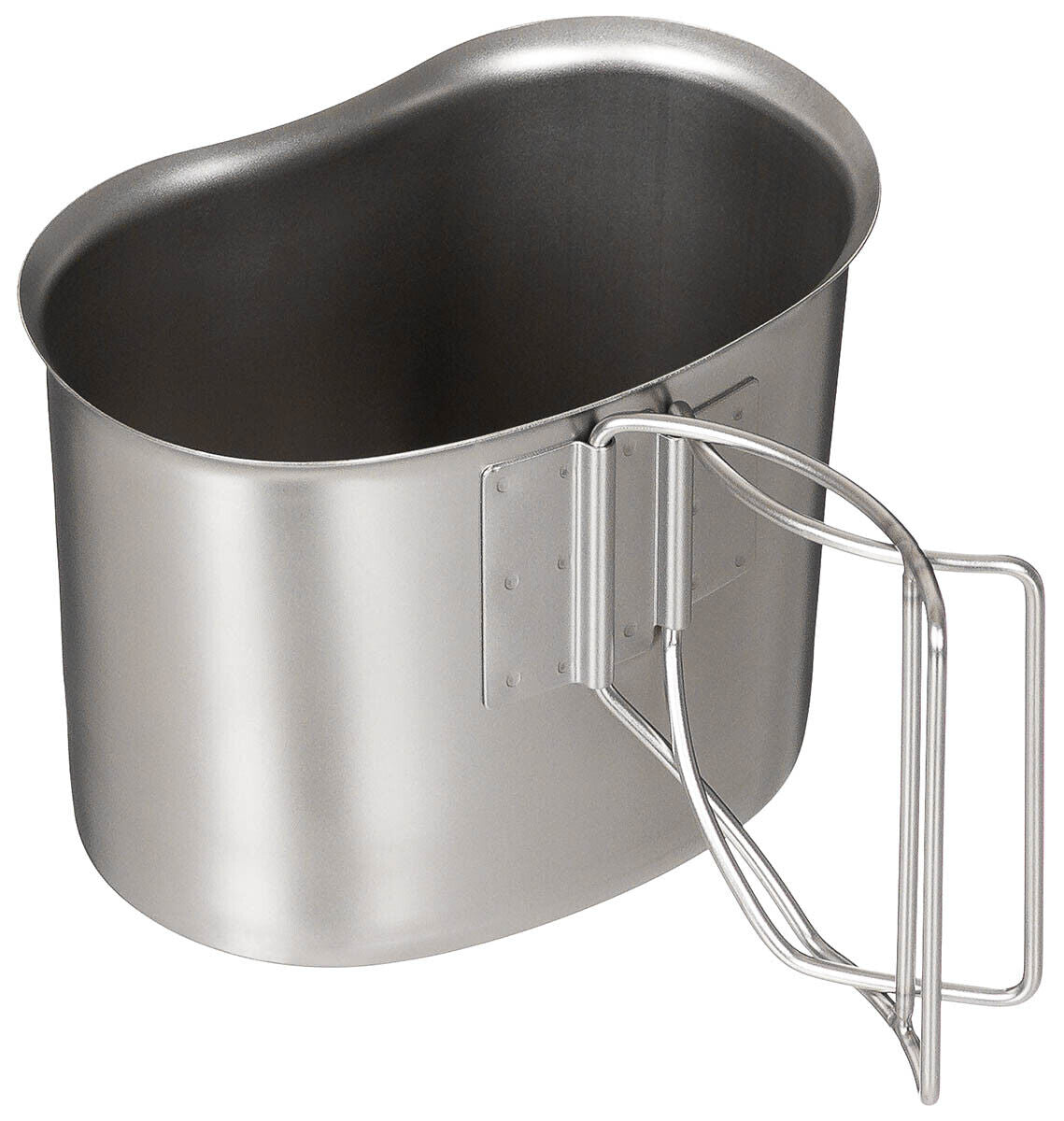 US Army Military Outdoor Camping Canteen Cup  Stainless Steel Foldable Handles