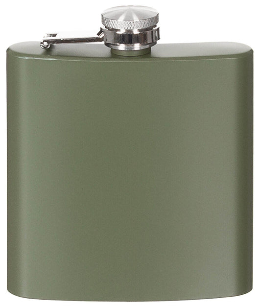 Hip Flask MIlitary Army Style Classic Stainless Steel OD Green 6 OZ 170 ml