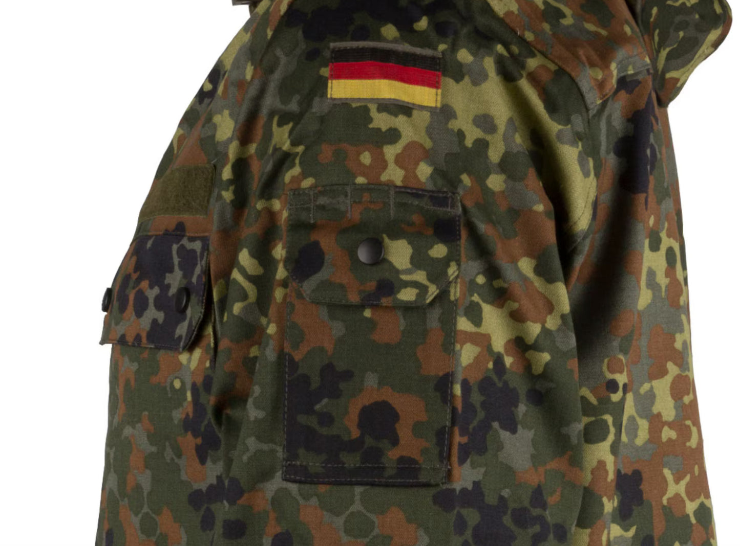 Original German BW Army Field Jacket Parka Military Issue Flecktarn Camo Used