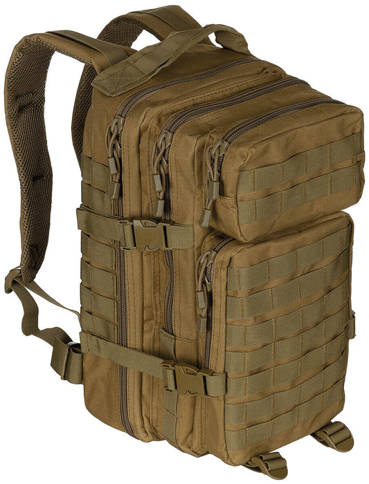 US Backpack Assault I Laser 30L Tactical Military Rucksack Coyote Tan MFH Army