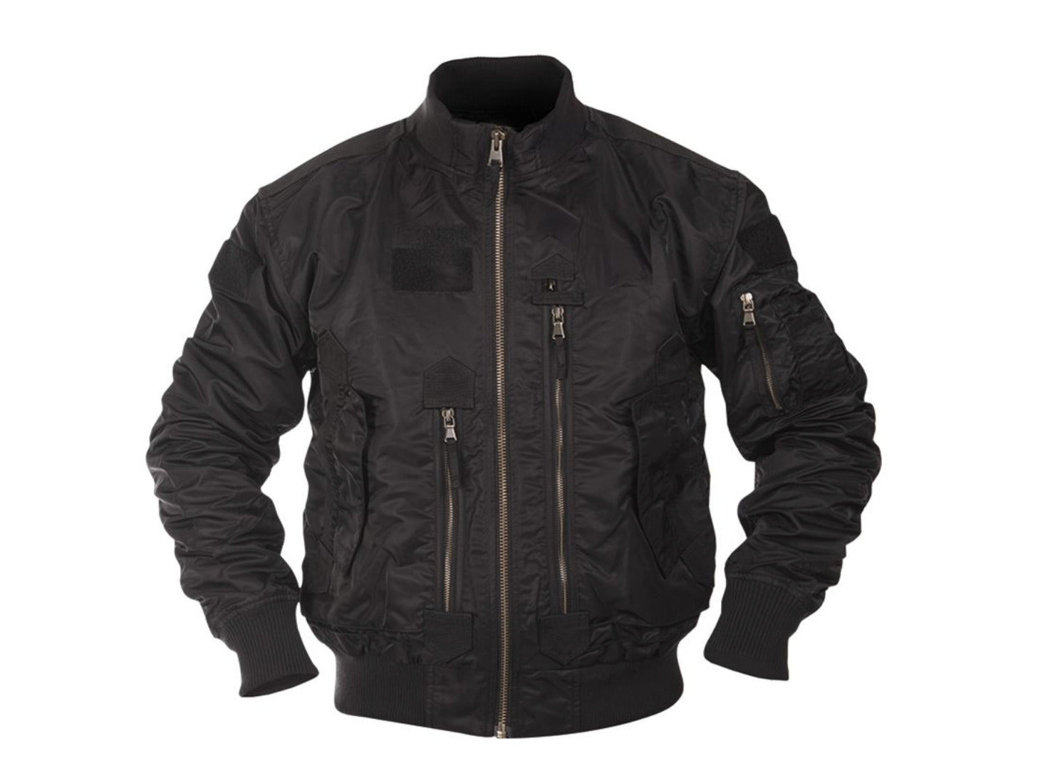 MIL-TEC US Army Tactical Flight Jacket Men Bomber Windblocker Travel Black