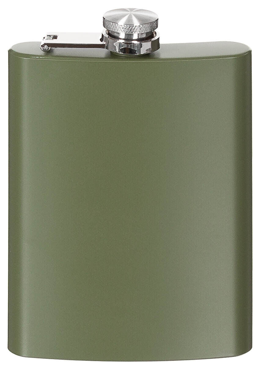 Hip Flask MIlitary Army Style Classic Stainless OD Green 8 OZ 225 ml